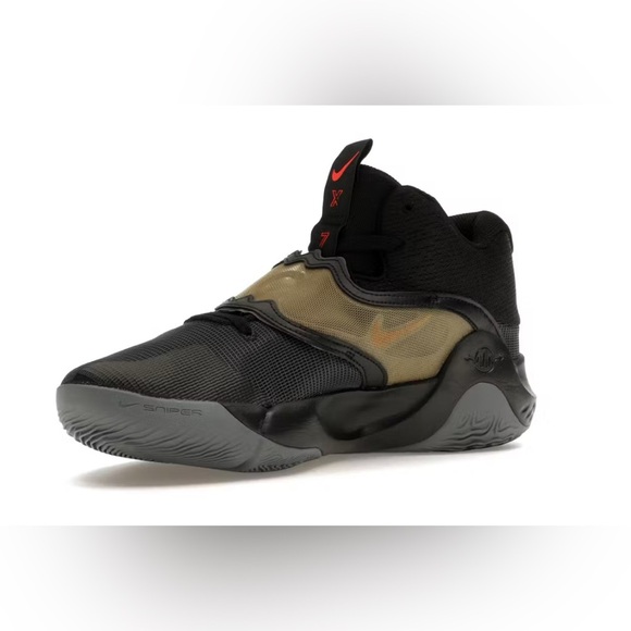 Nike KD Trey 5 X Black and Gold Sneakers with Mid-Top Design Size 12 - Picture 1 of 9